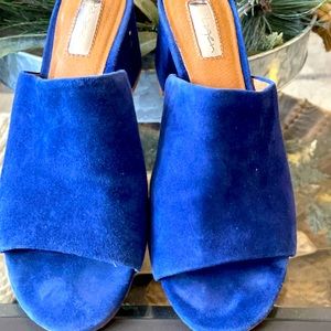 Blue mule sandals
